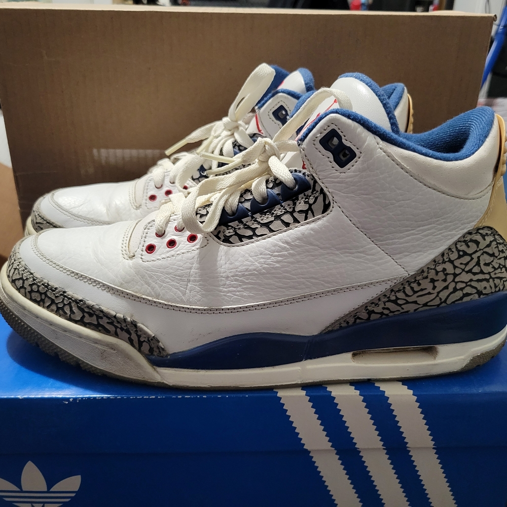 Jordan White and Blue Sneakers